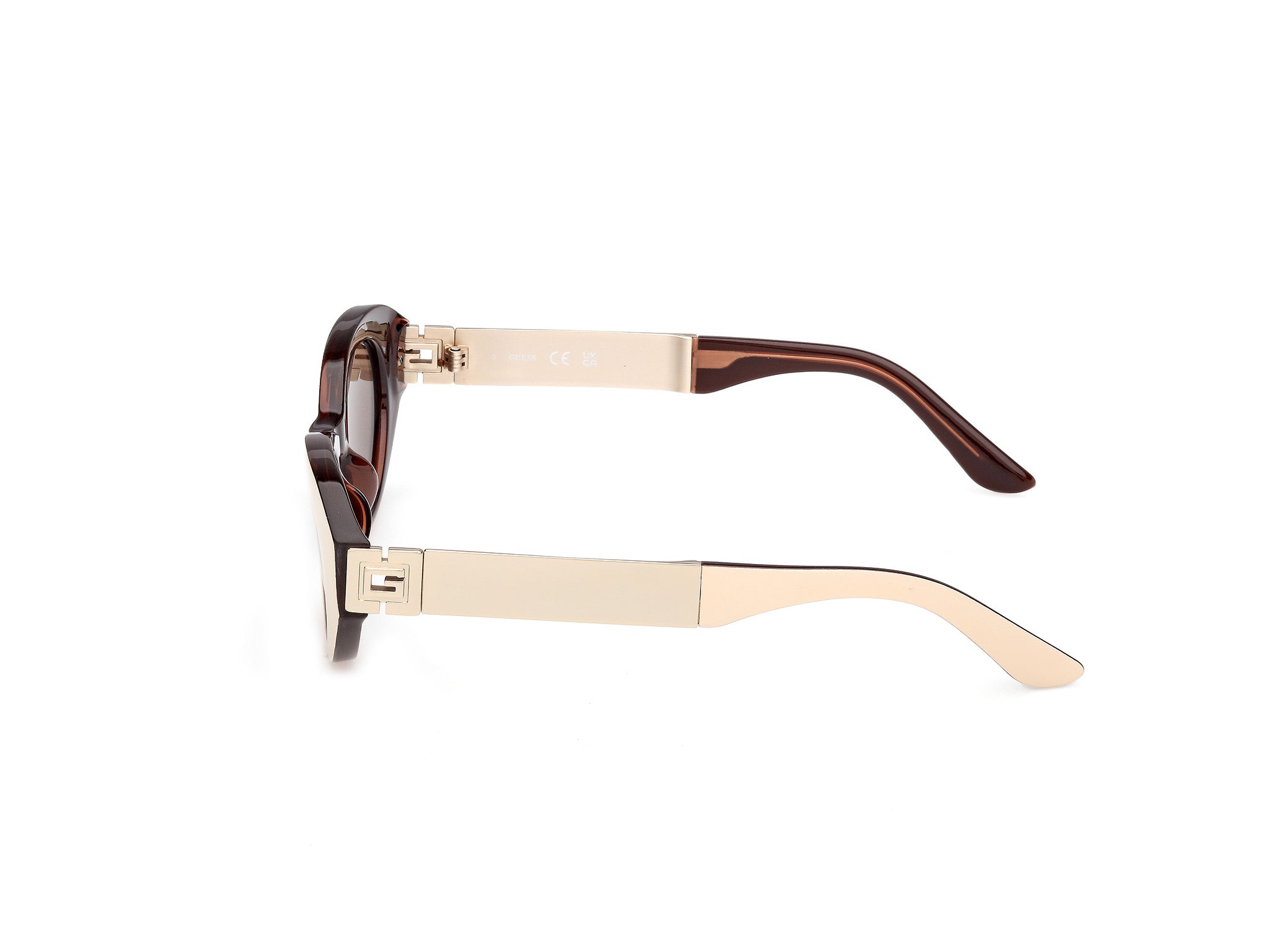 Guess Mujer Guess GU00261-H 25E Gafas de sol Inyectado Marfil Marrón Redonda Norma