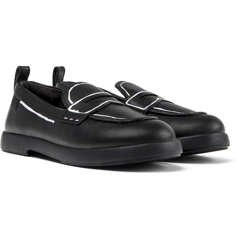 CAMPER Duet - Smart casual shoes for Girls - Black, 5, Smooth leather