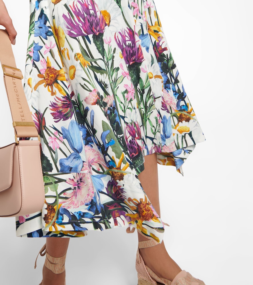 Floral satin midi dress