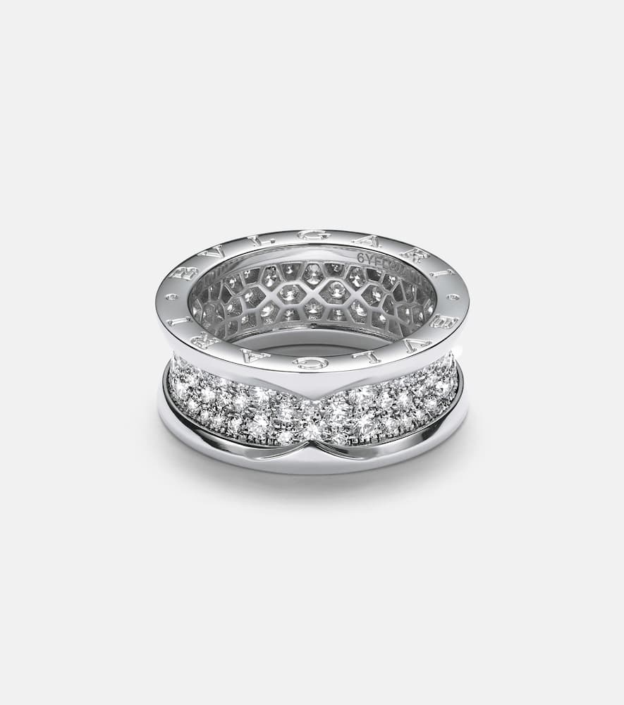 Bvlgari B. Zero1 18kt white gold ring with diamonds