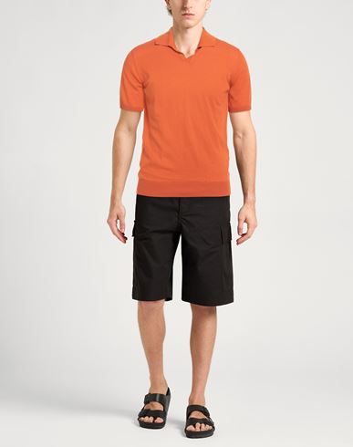 Man Sweater Orange Size 40 Cotton