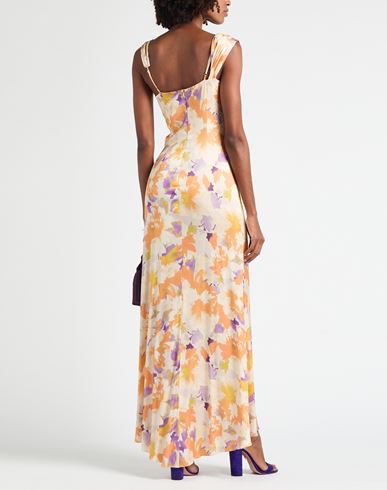 Woman Maxi dress Apricot Size 8 Viscose, Elastane