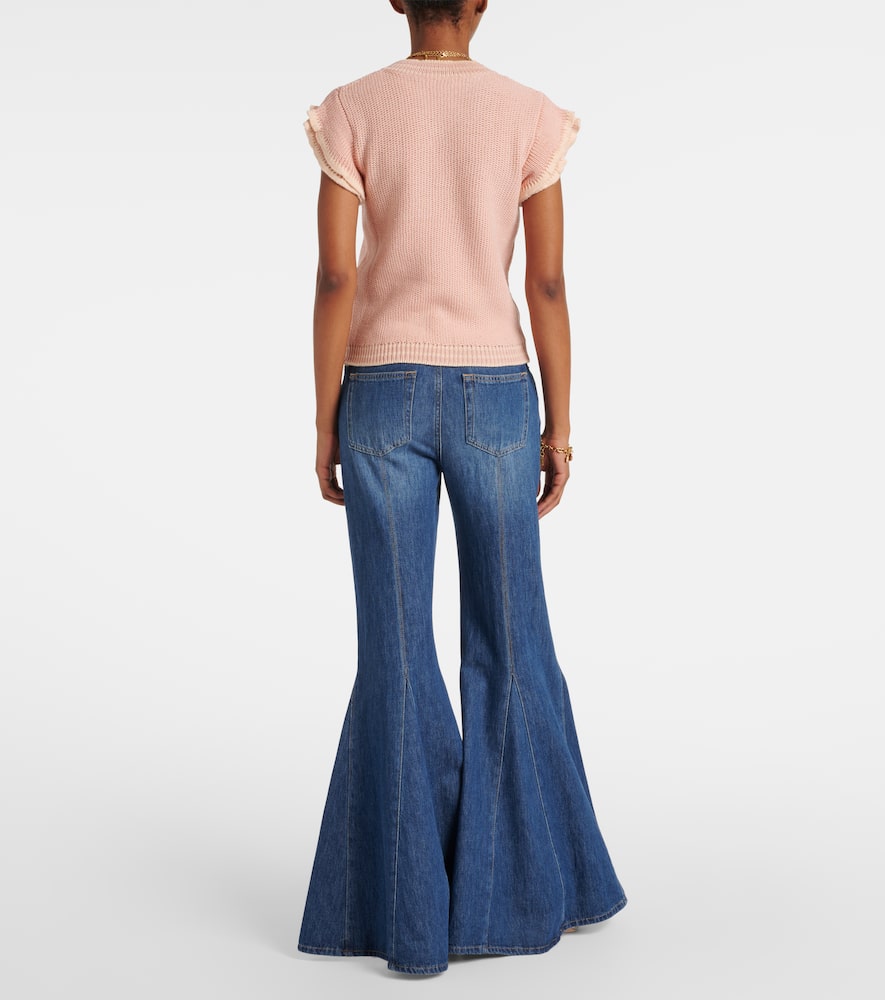 Chloé Ruffled wool top