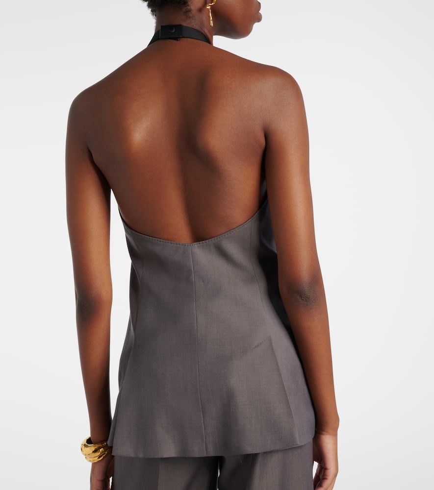 Cali halterneck virgin wool vest
