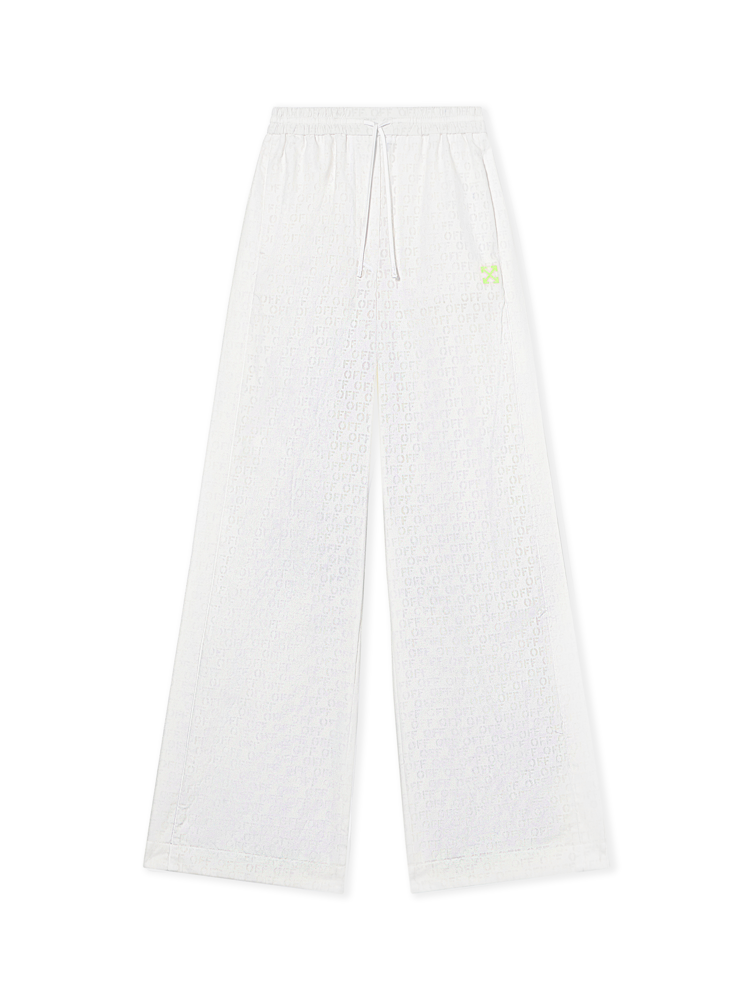 Off Stamp Wide-leg Pants - Female Clothing White