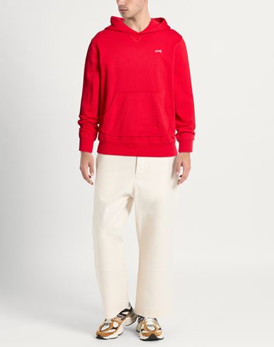 Man Sweatshirt Red Size L Cotton