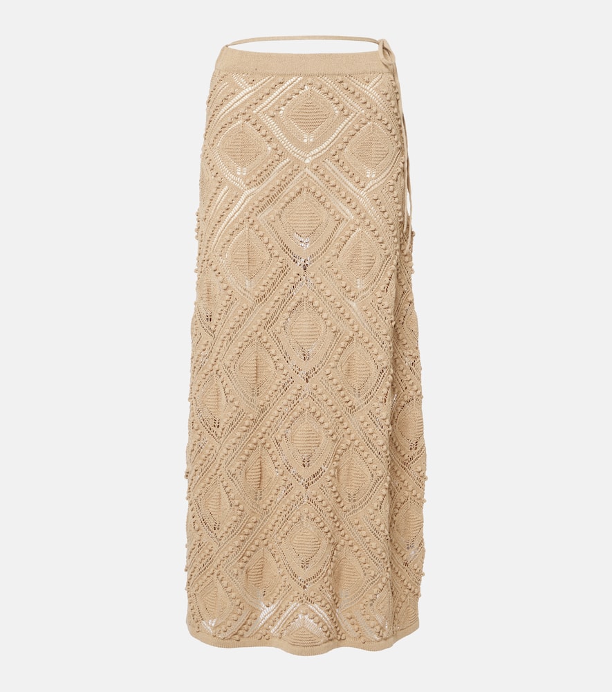 Crochet lace maxi skirt
