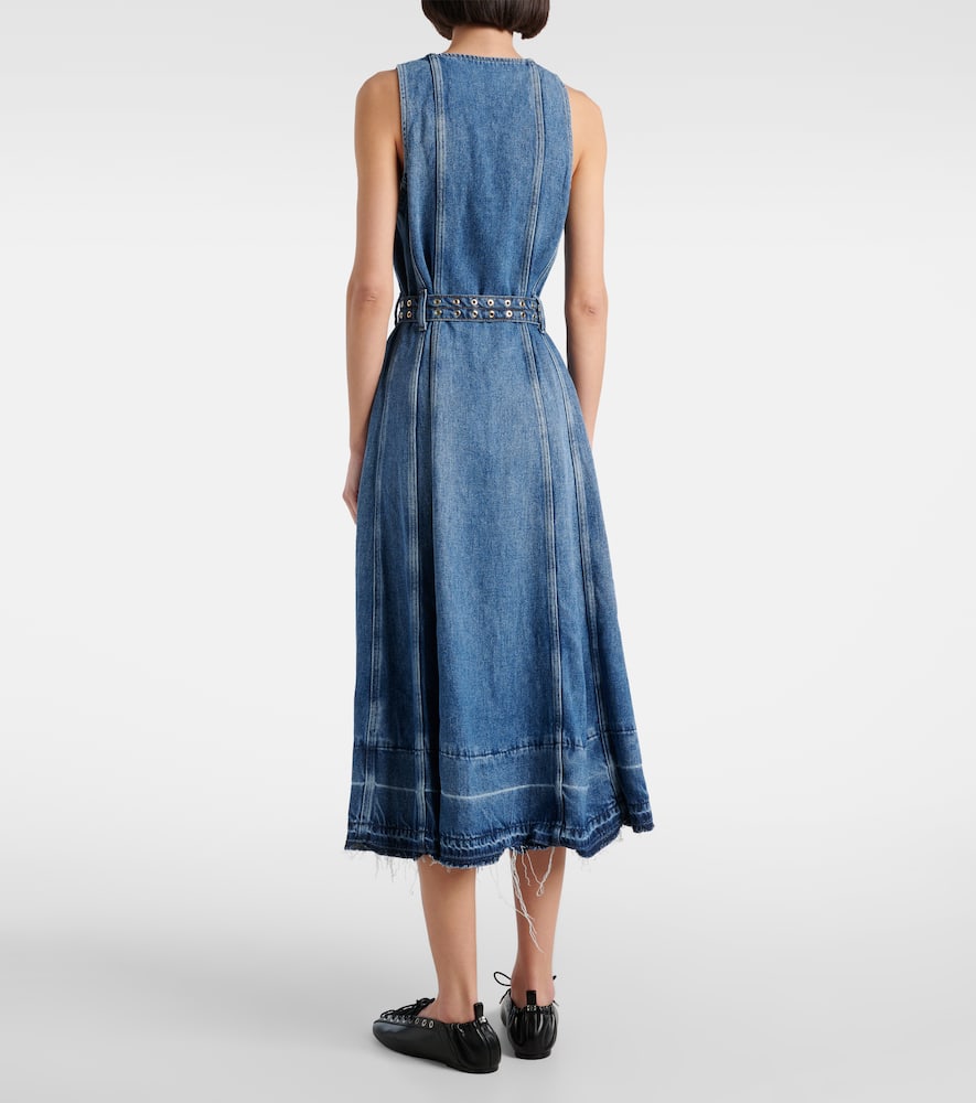 Denim midi dress