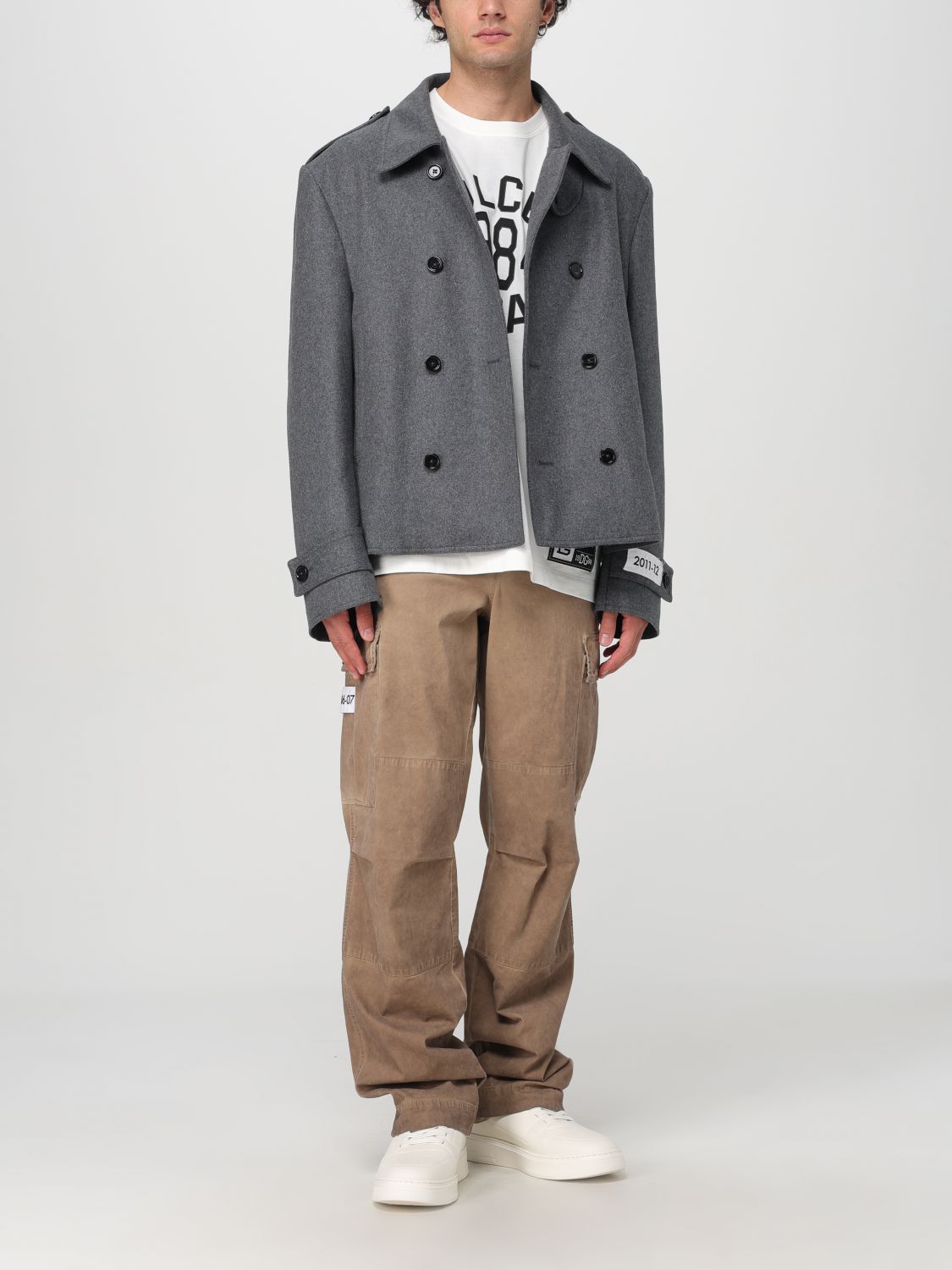 Double-breasted peacoat - Grey