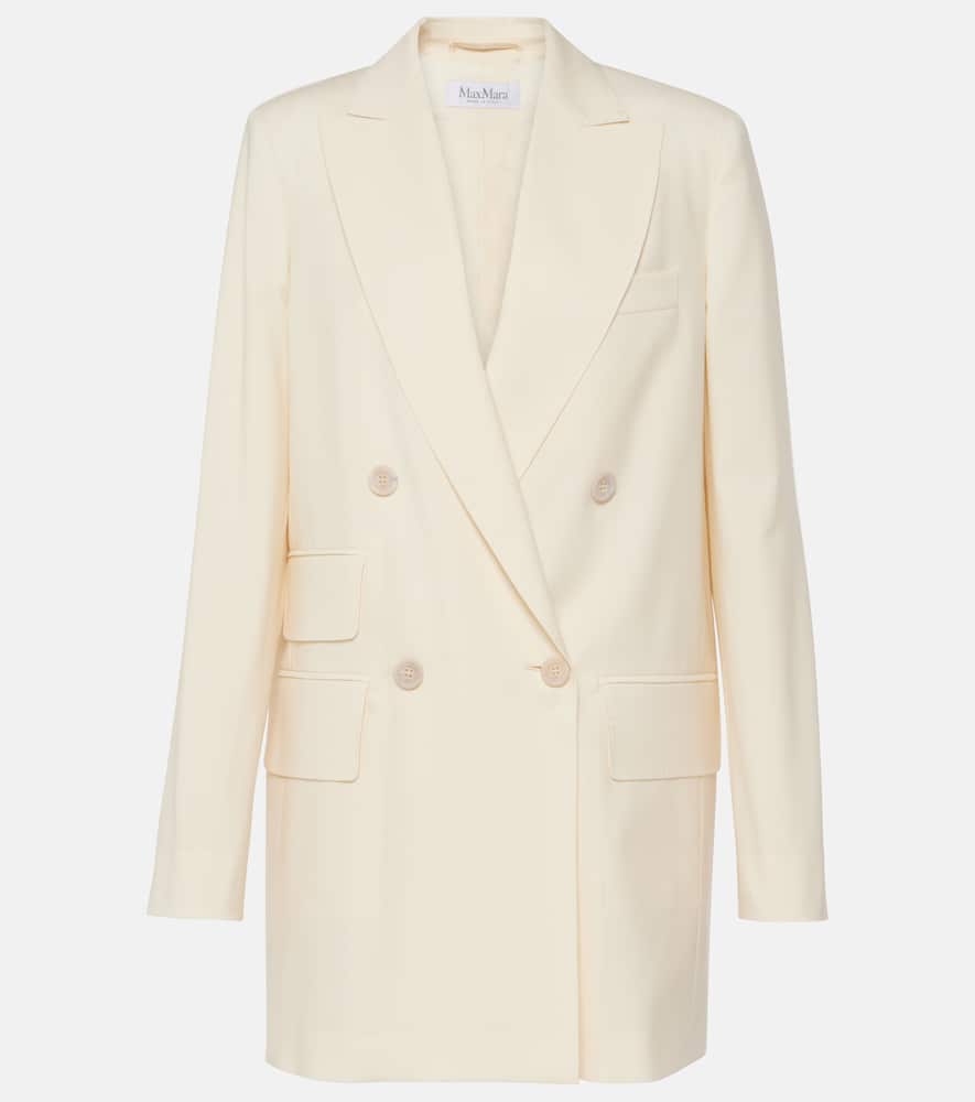Double-breasted virgin wool blazer