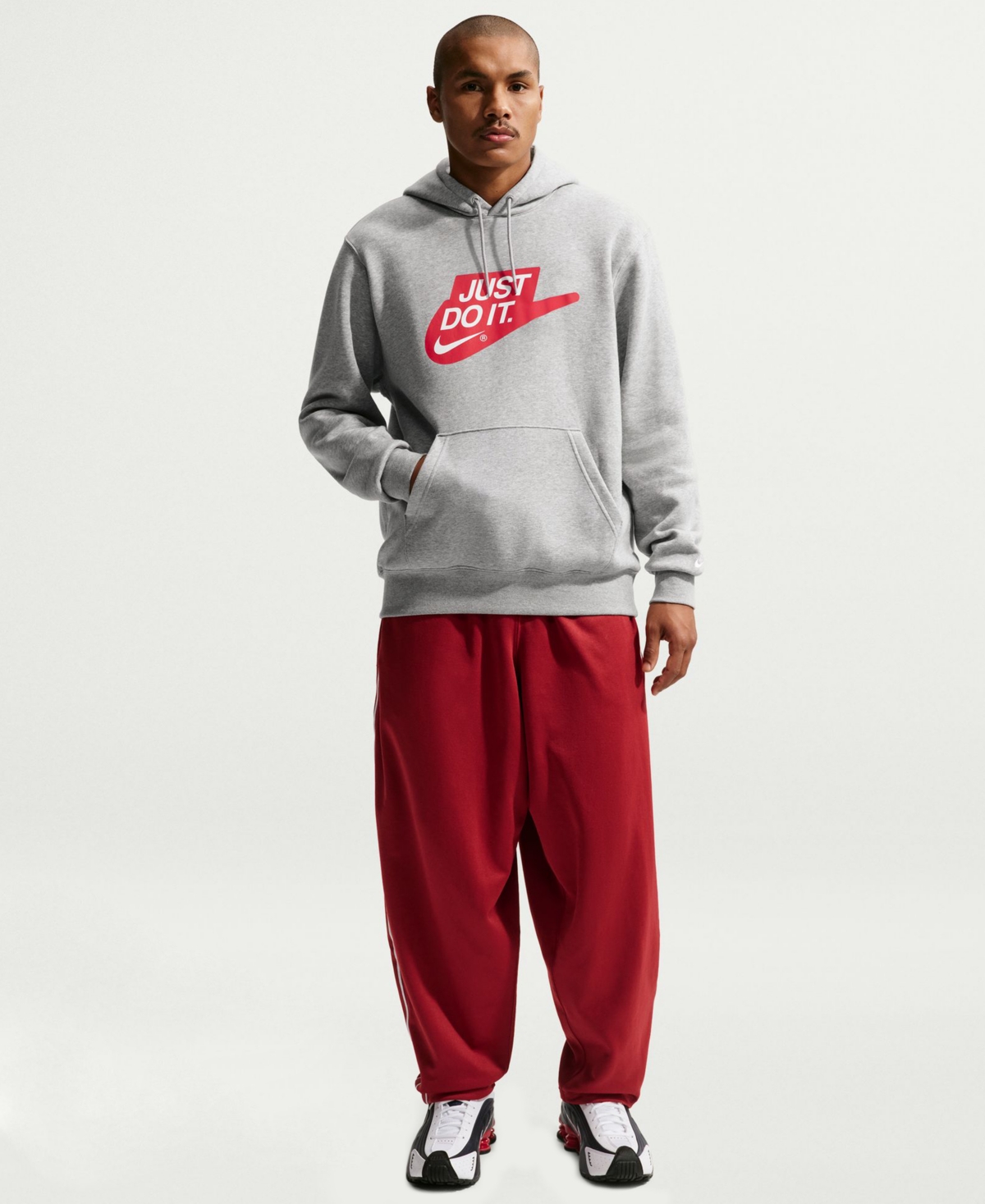 Sportswear Club Men's Fleece Hoodie - Dark Gray Heather