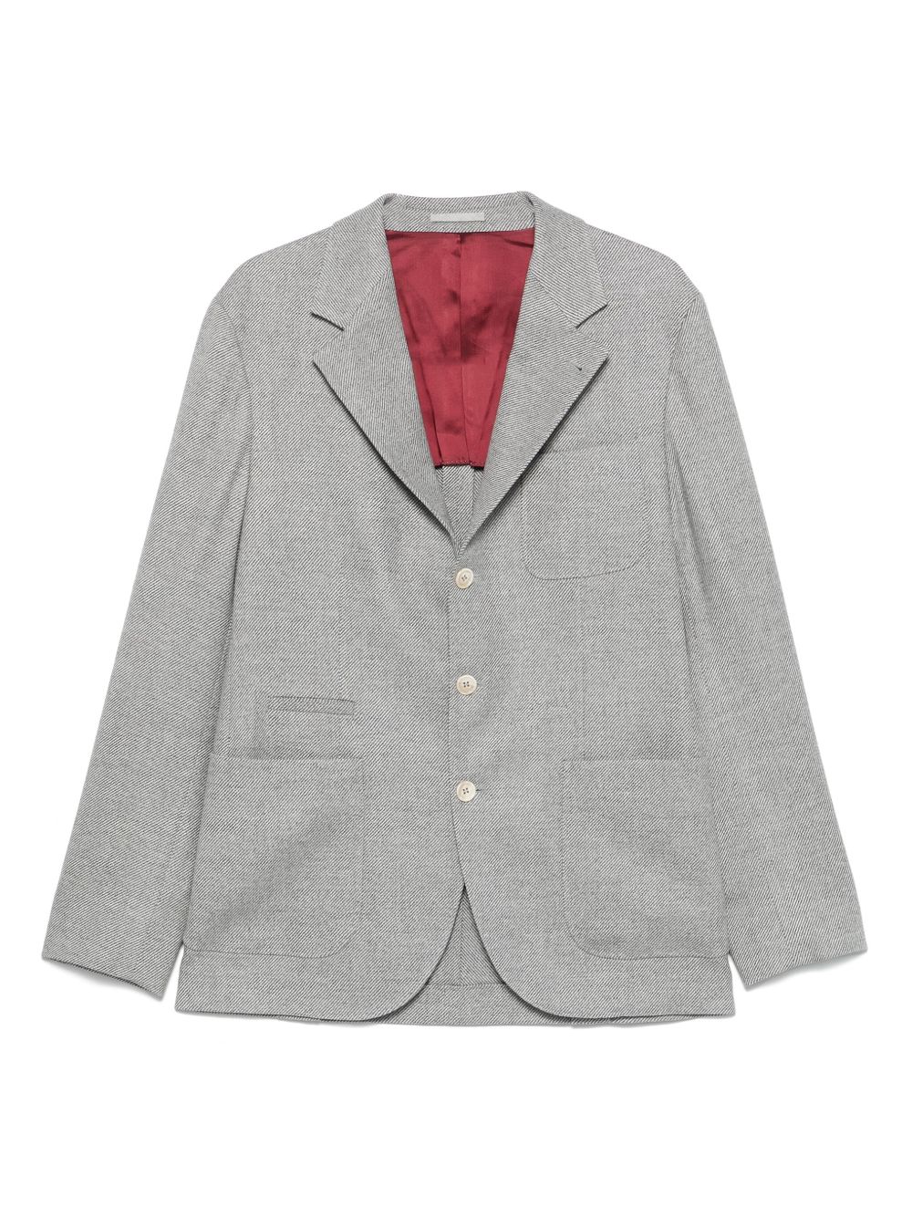 Fine-ribbed blazer - Grey