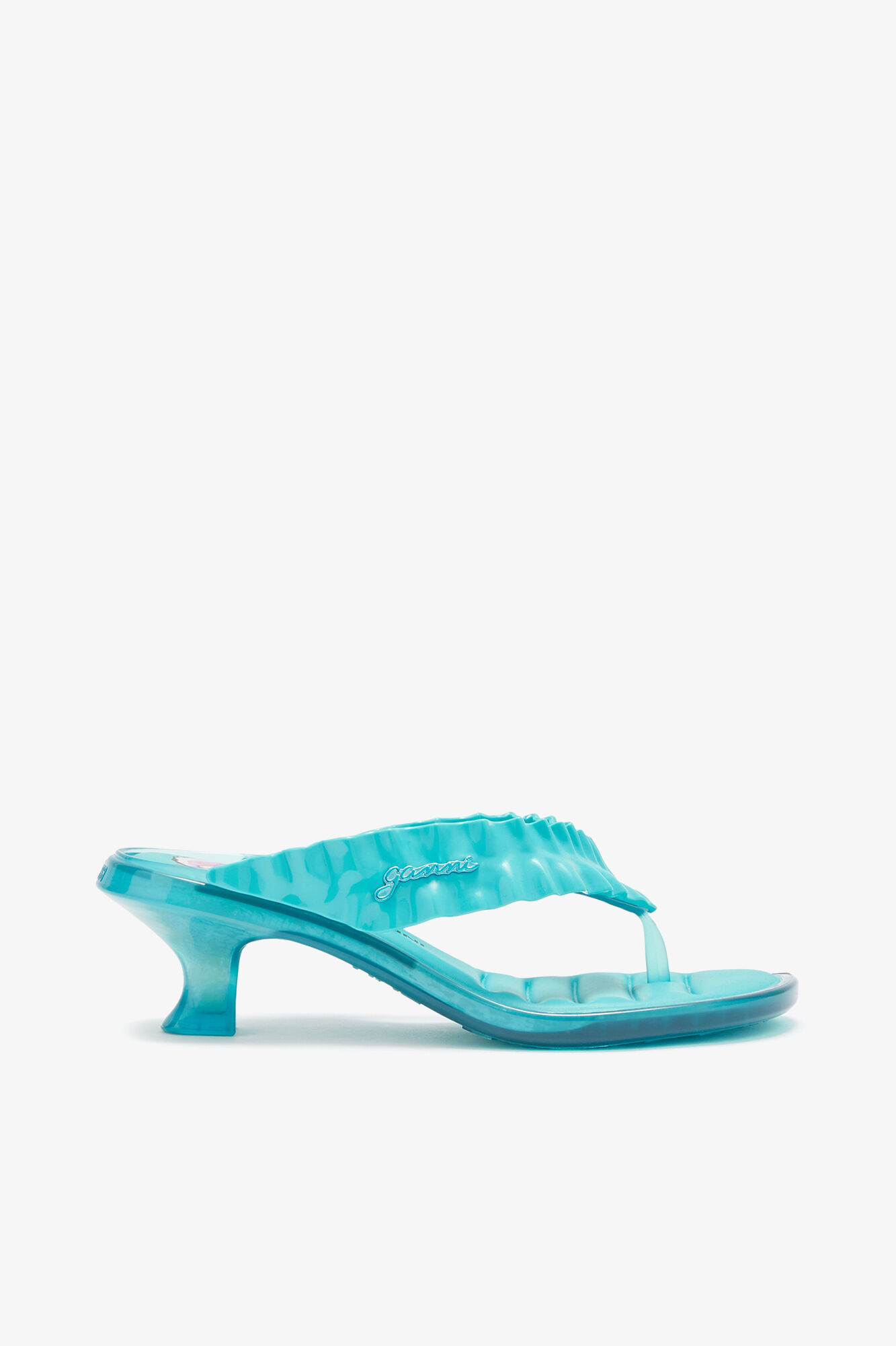 Scuba Blue Melissa Thong Kitten Heel in