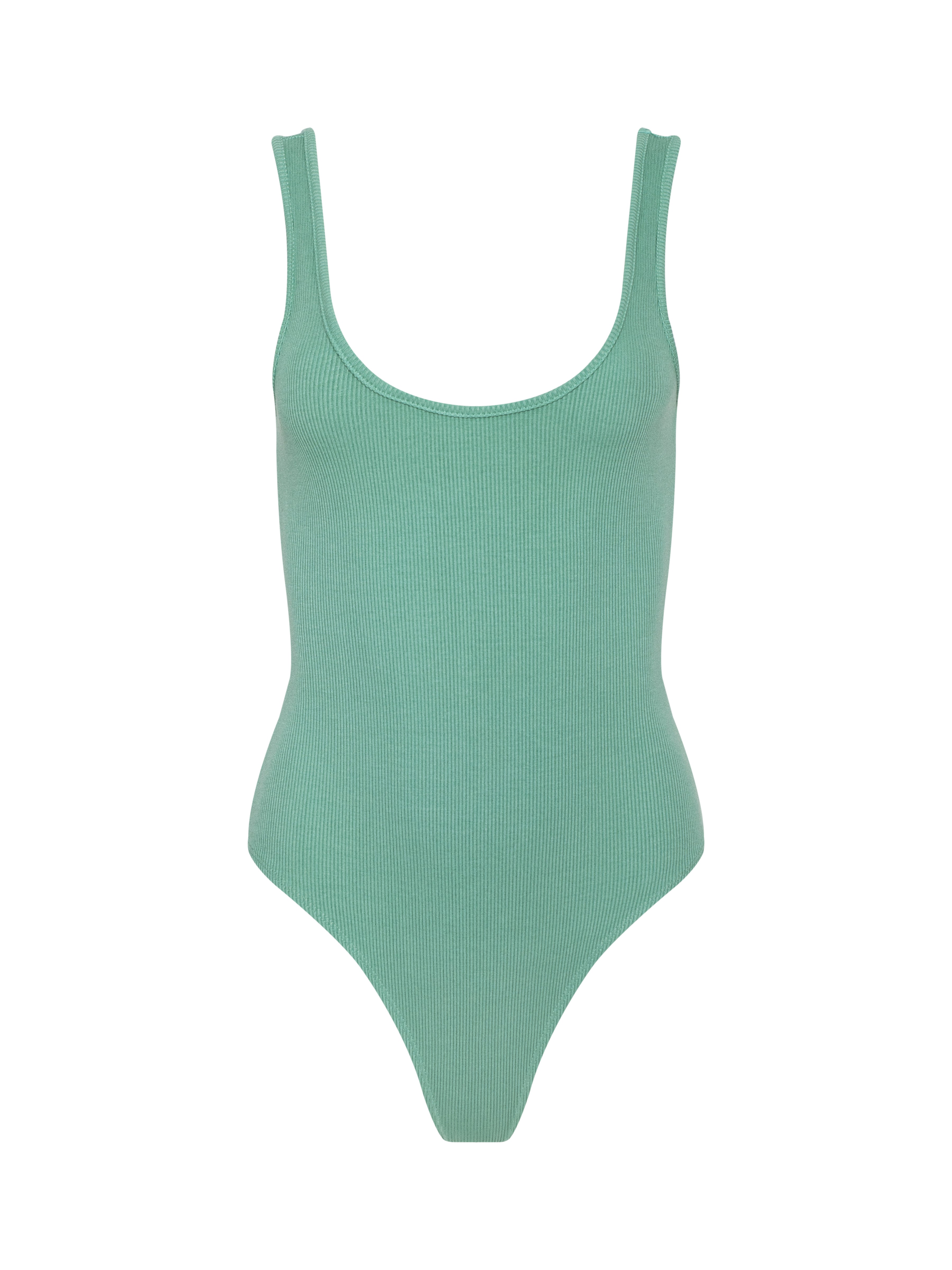 Nica Scoopneck Bodysuit In Malachite Green