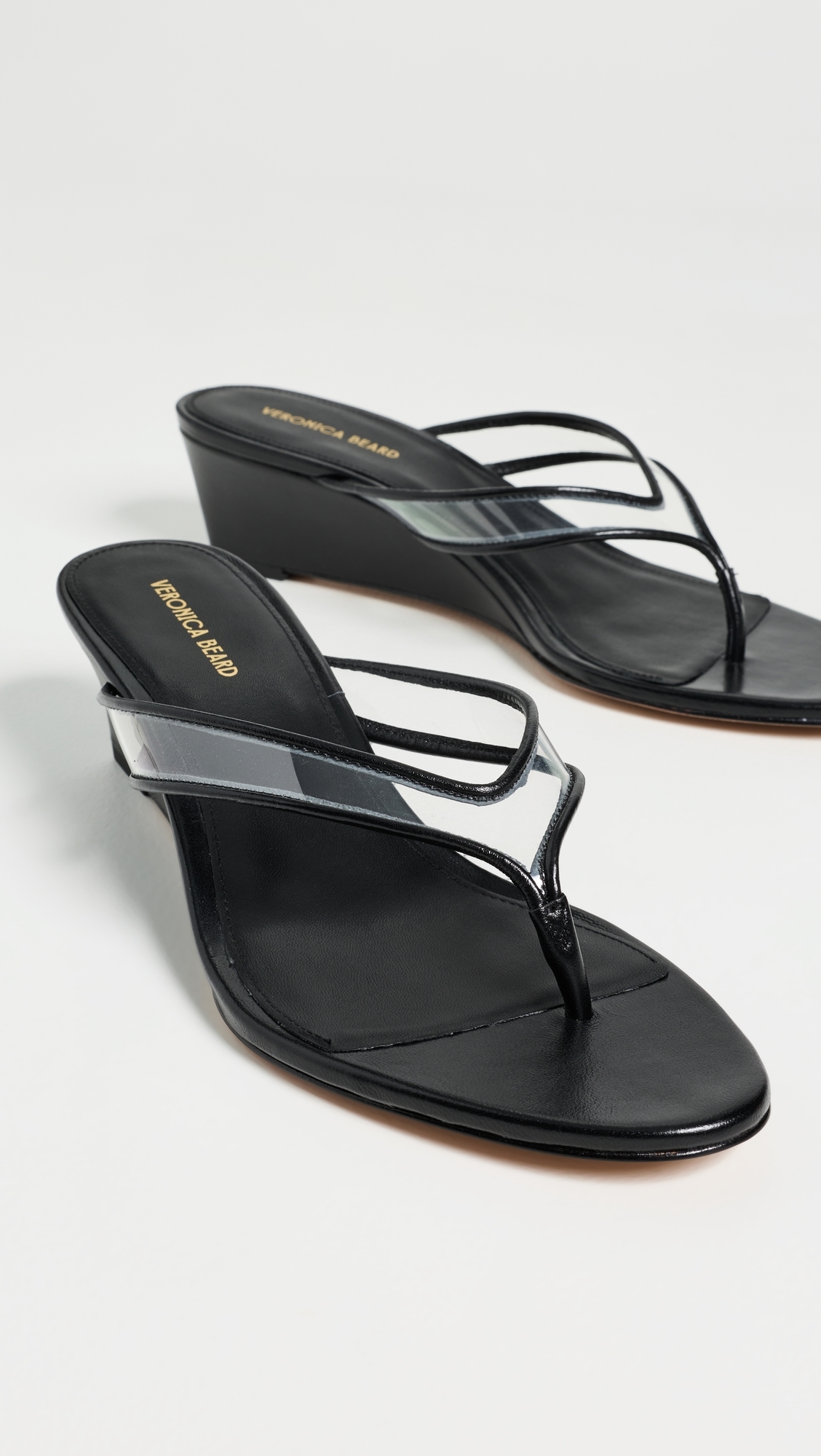 Clea Wedges Clear/Black