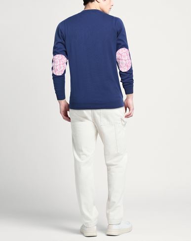 Man Sweater Blue Size 46 Cotton