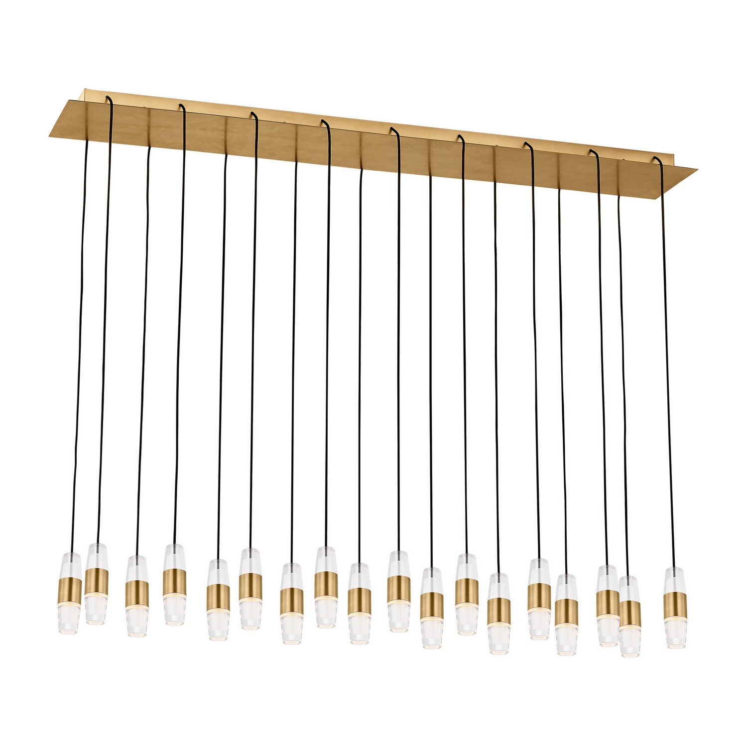 Natural Brass LED Chandelier from the Lassell Collection