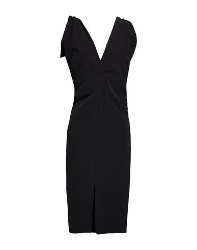 Woman Midi dress Black Size XL Polyester, Elastane