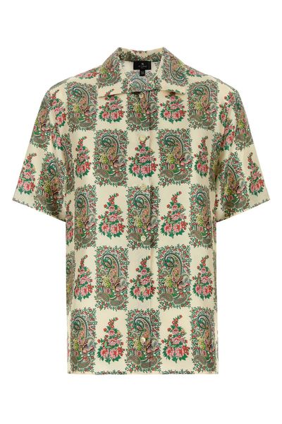 Etro Floral-Printed Short Sleeved Shirt