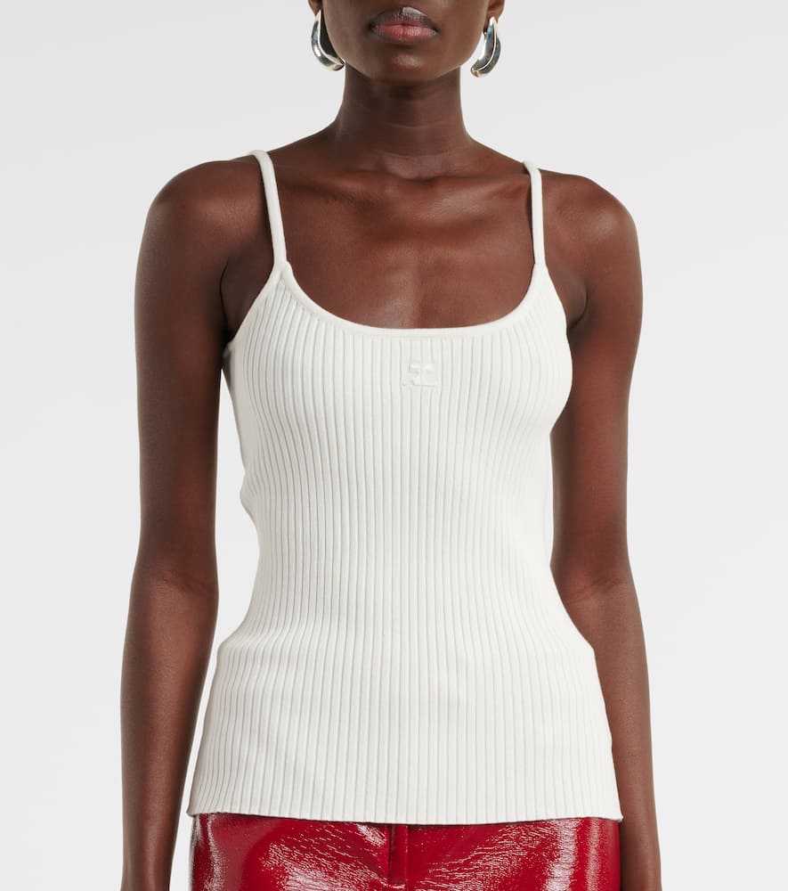 Courrèges Reedition ribbed-knit top