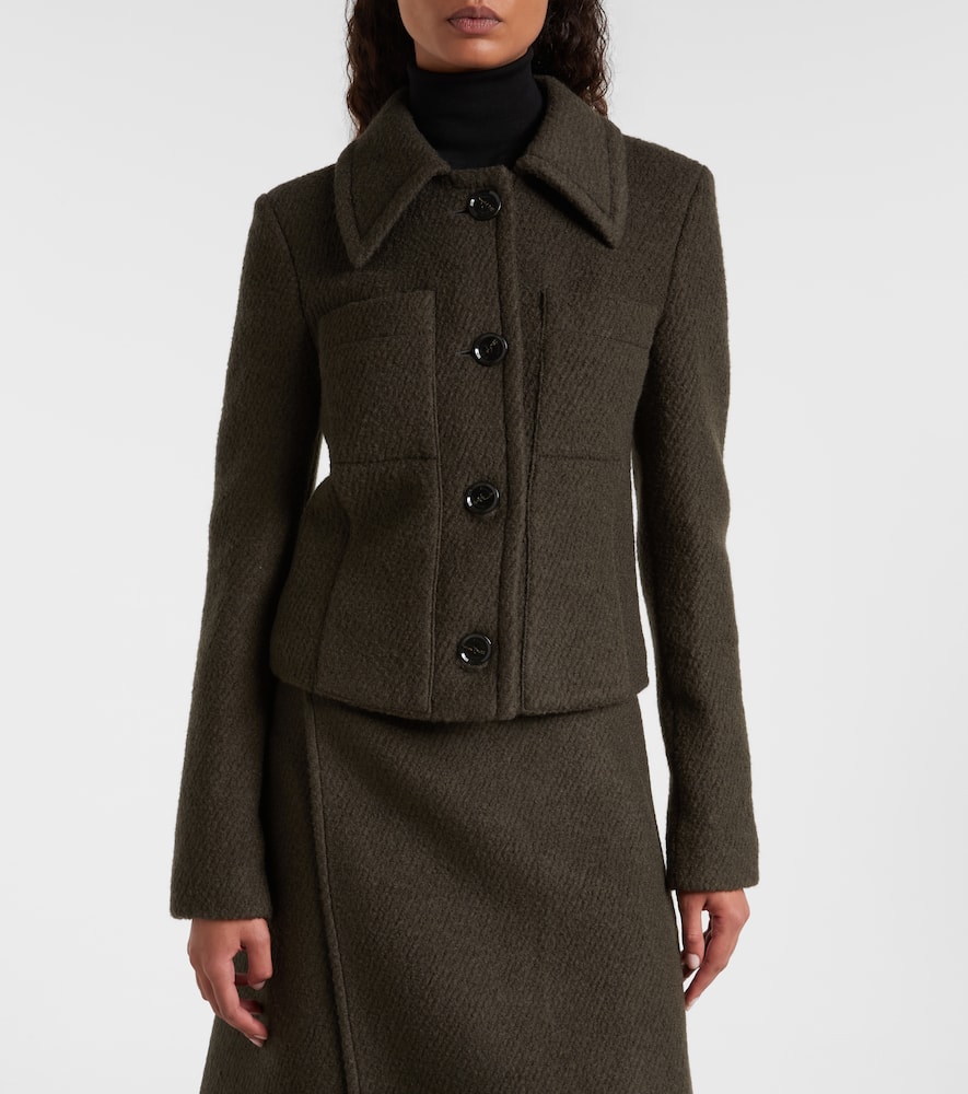 Kinsley wool-blend twill bouclé jacket