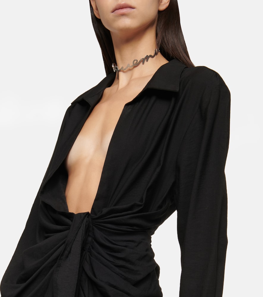Jacquemus La Robe Bahia gathered minidress