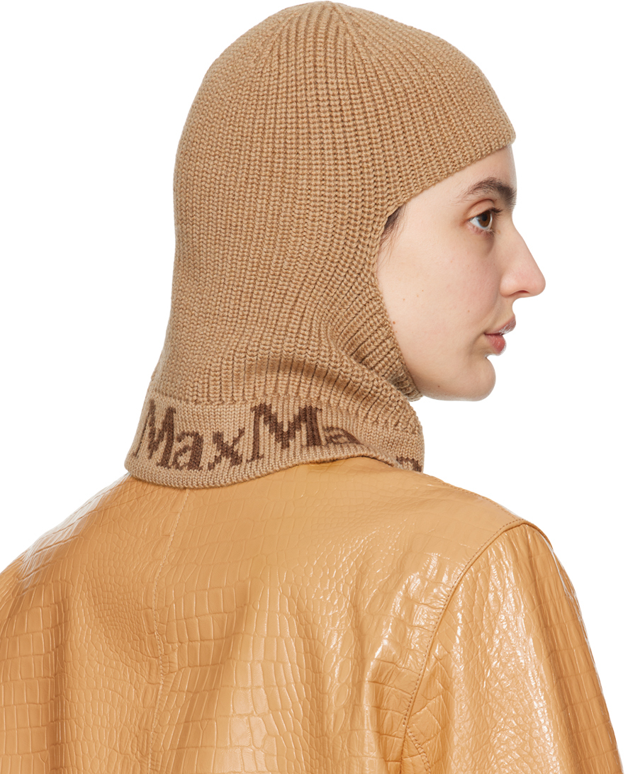Tan wool balaclava