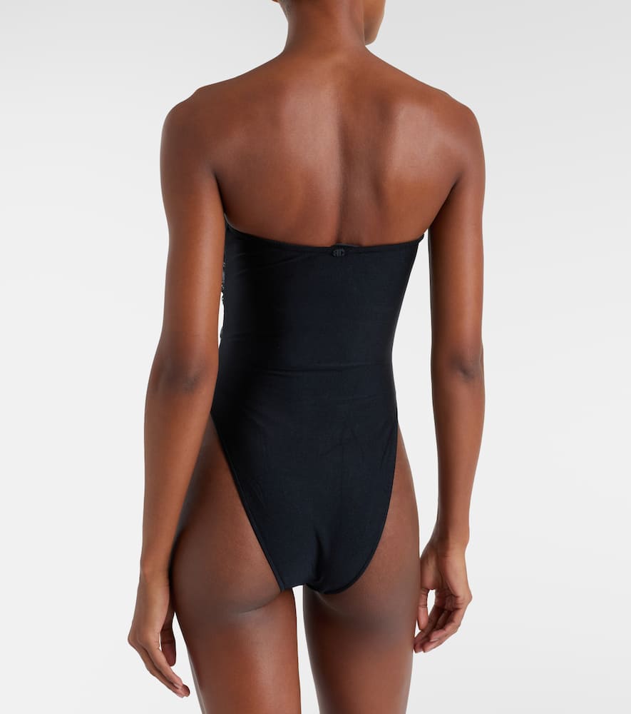 Cutout sequined swimsuit