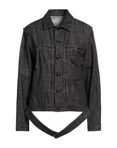 Woman Denim outerwear Black Size 2 Cotton