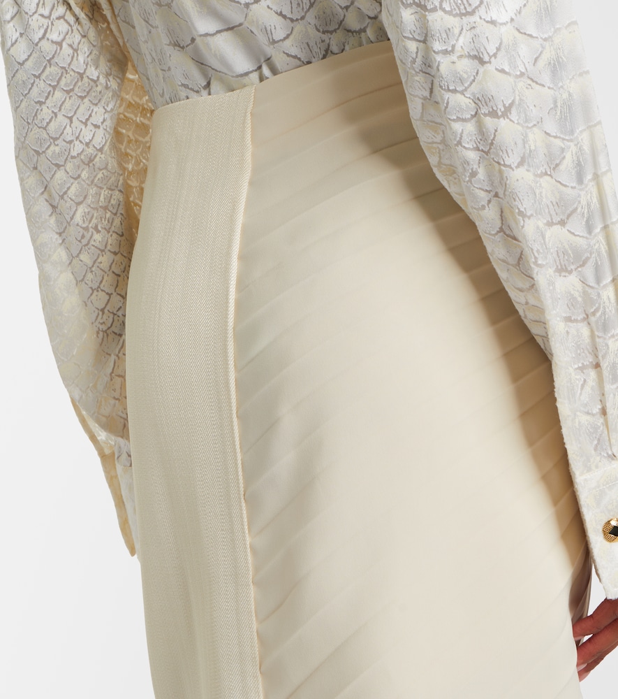 Pleated midi skirt