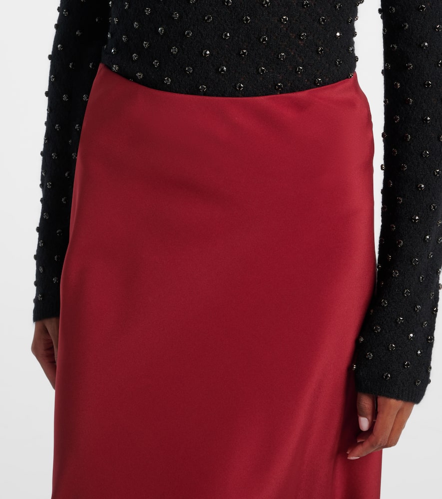 Borbona silk-blend midi skirt