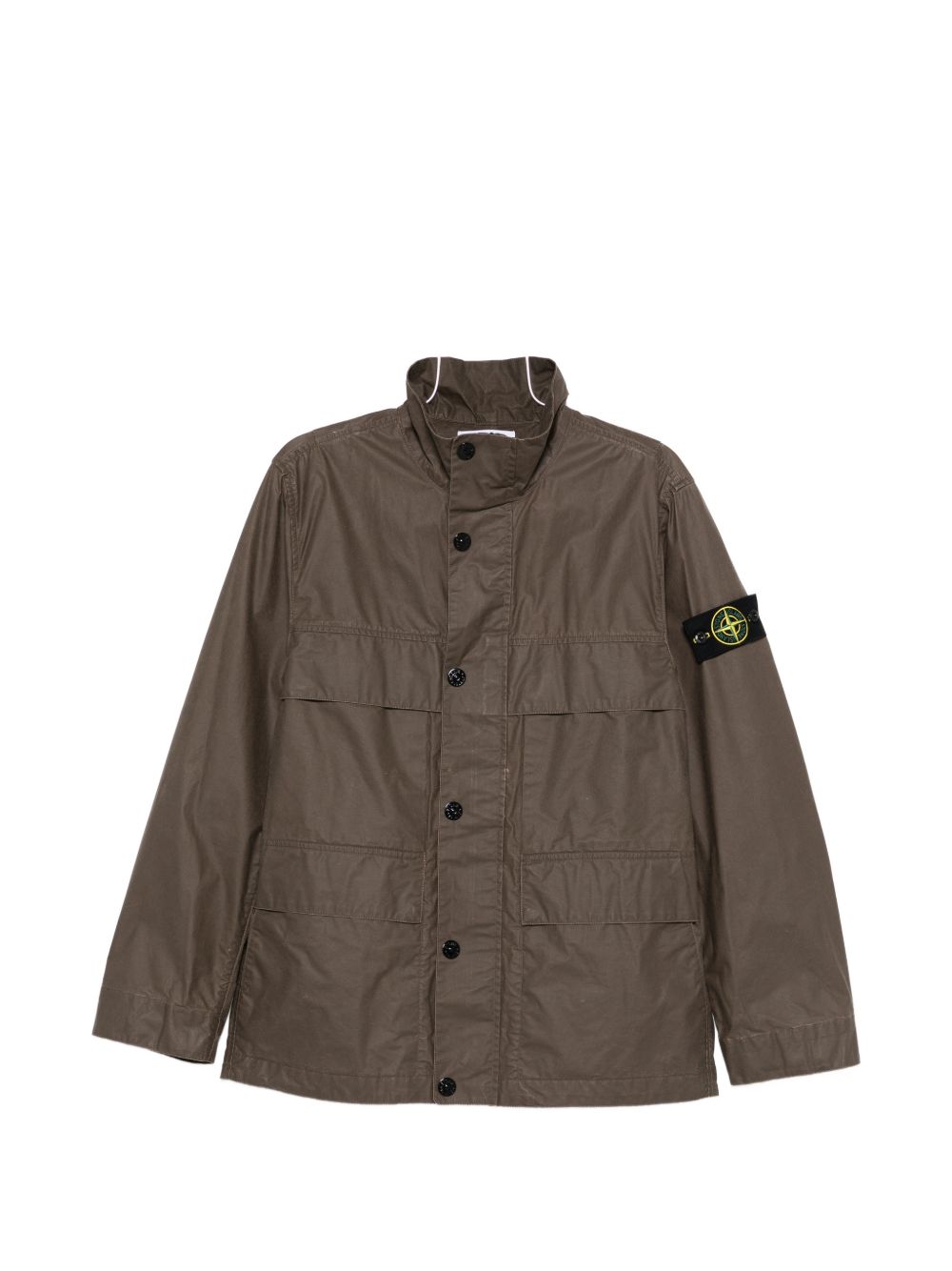 Cotton-Blend Technical Jacket — Taupe