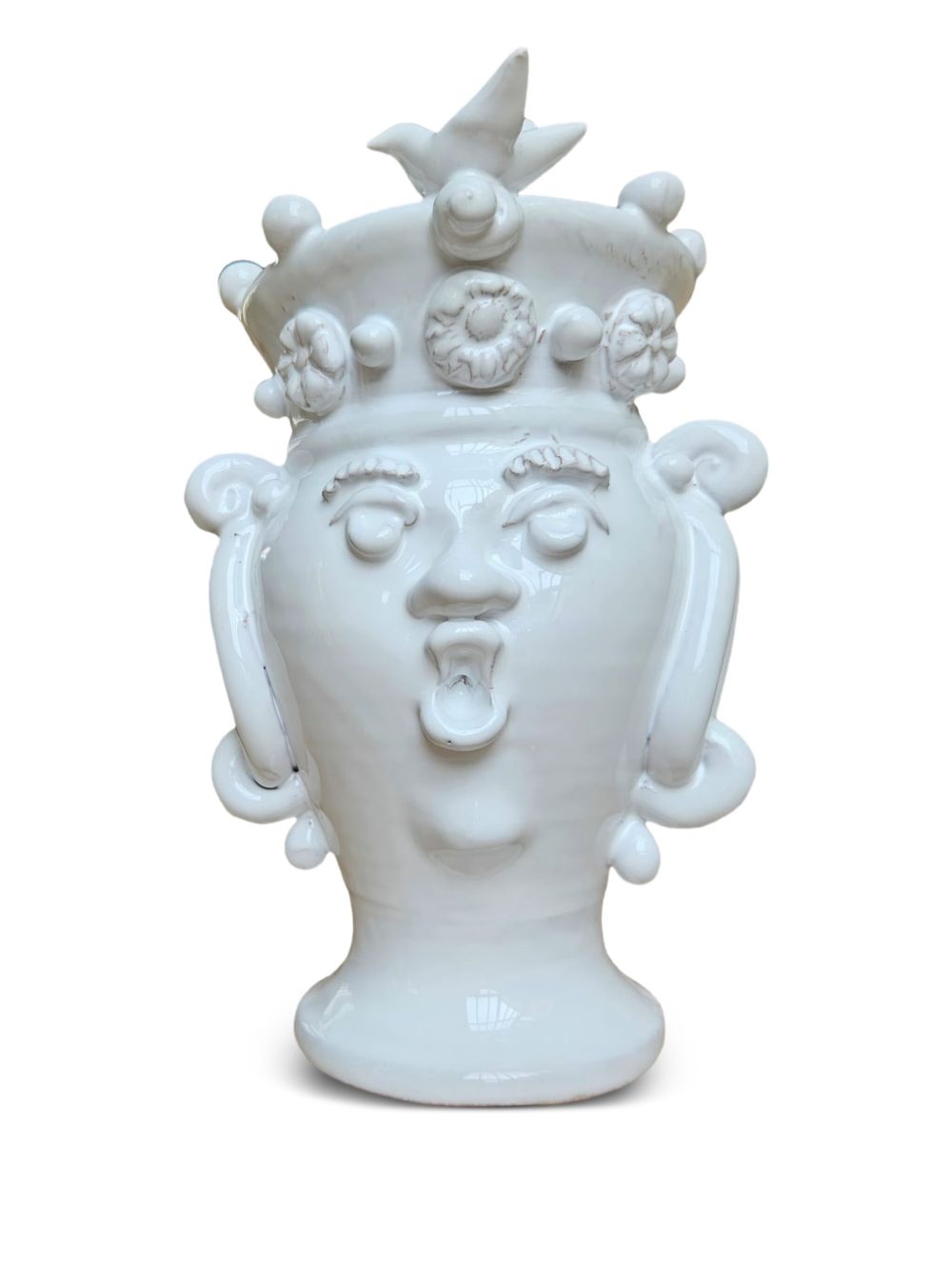 Sculpture Heads vase - White