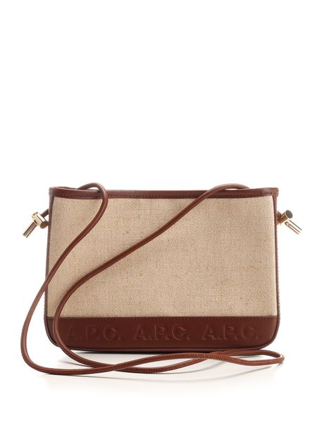A.P.C. Helene Logo Debossed Shoulder Bag