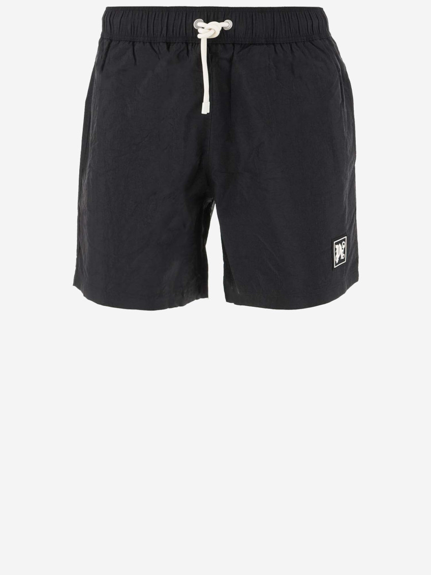 Monogram-patch swimming shorts - Black