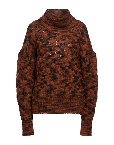 Woman Turtleneck Rust Size L Wool, Polyamide