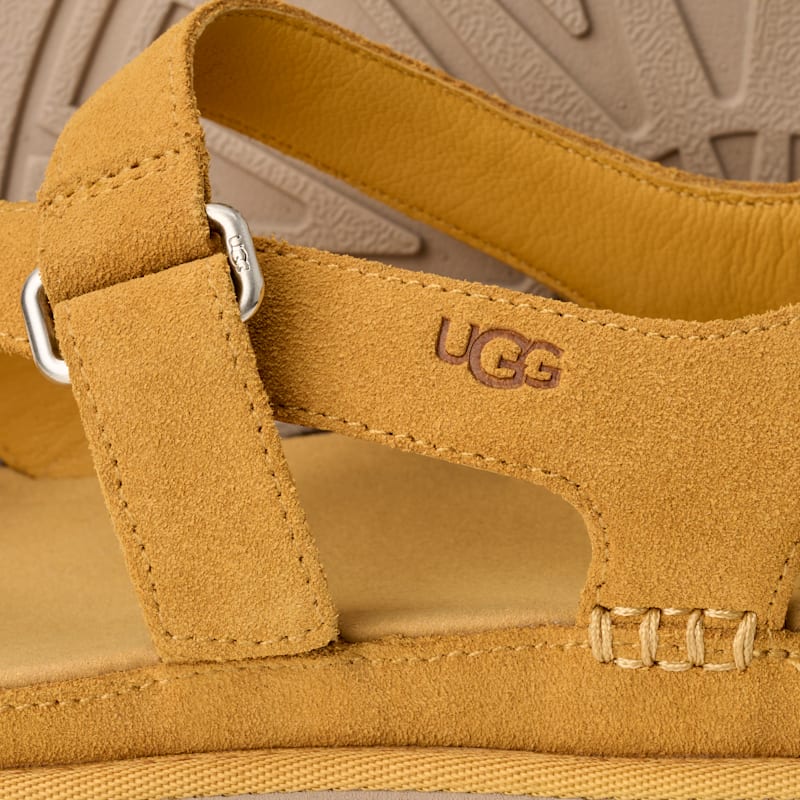 ® Women's GoldenGaze Toe Post Suede Sandals in Wheat Field