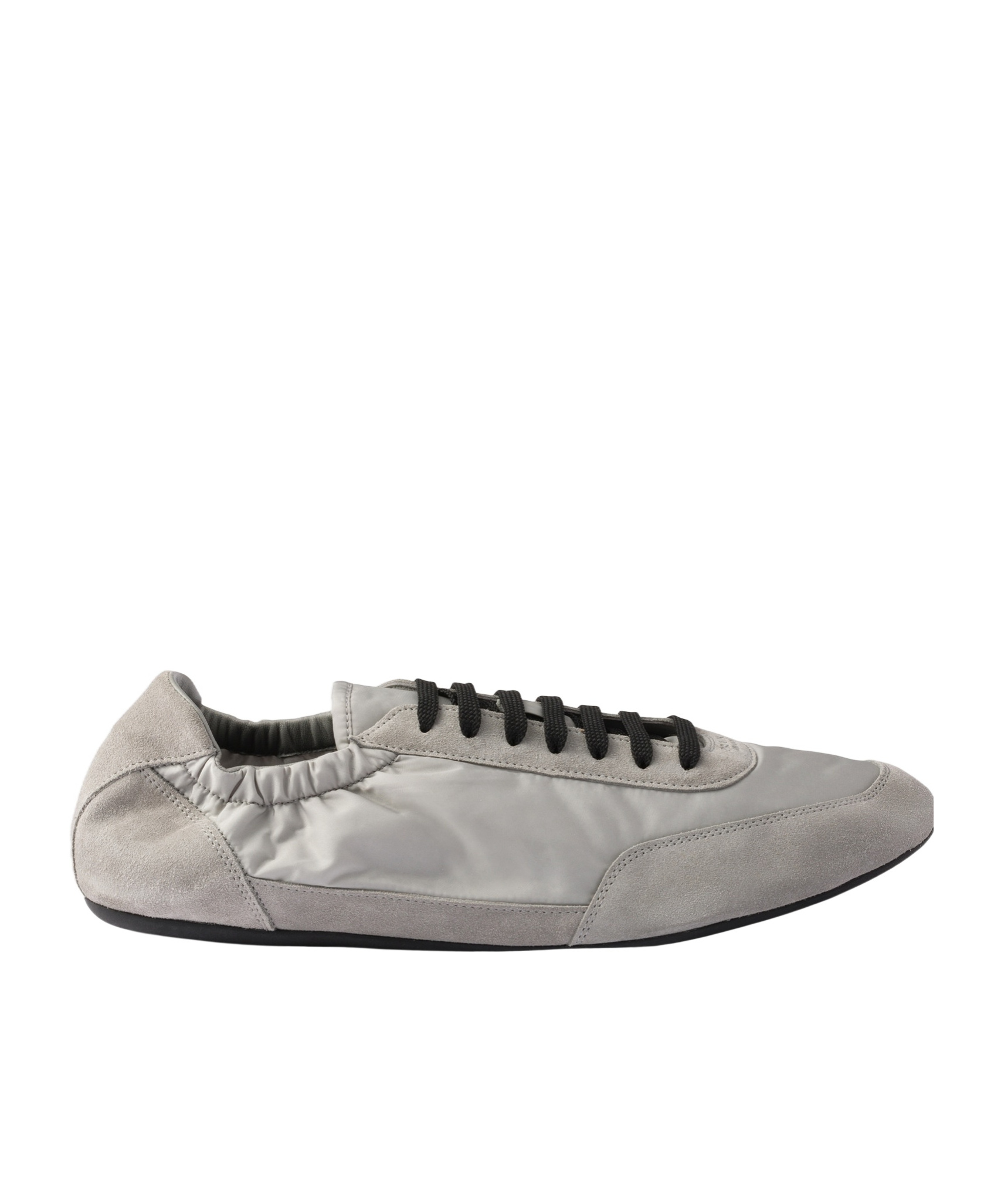 Collapse Re-Nylon and suede elasticized sneakers