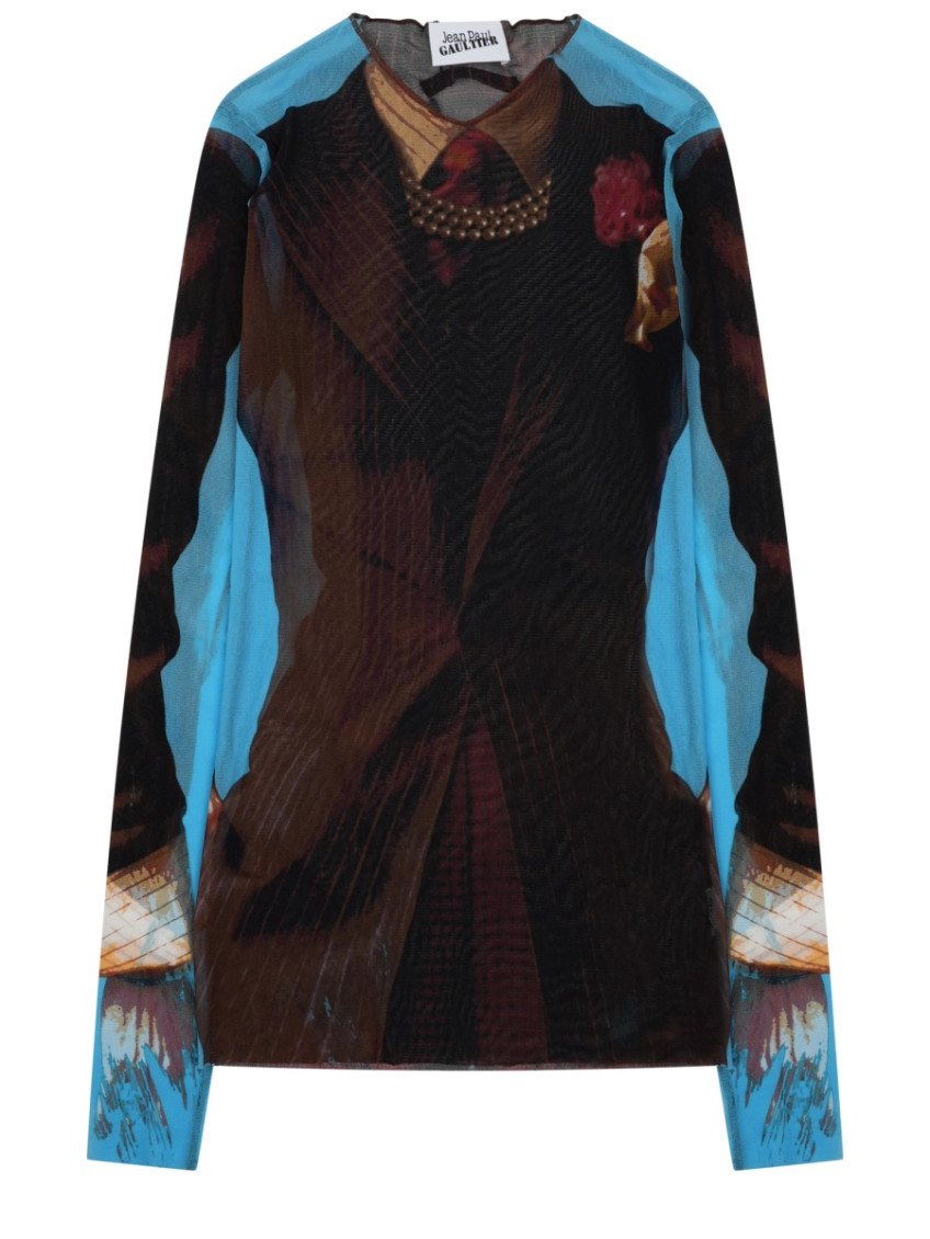 Jean Paul Gaultier - long sleeve crew neck graphic top