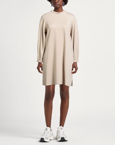 Woman Mini dress Beige Size 6 Viscose, Polyamide, Elastane