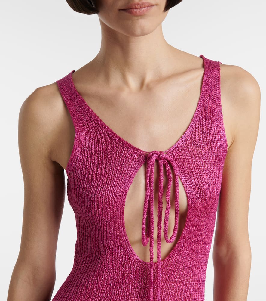 Jules sequined knitted maxi dress