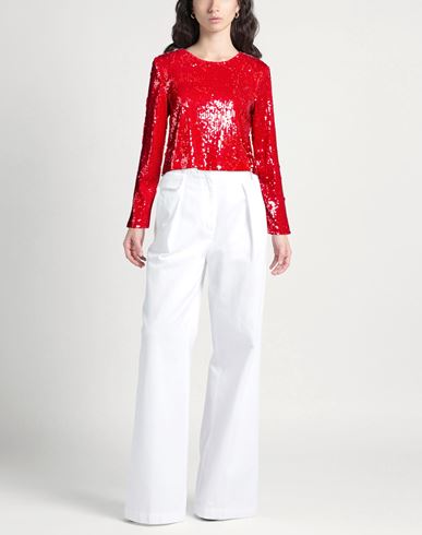 Woman Top Red Size 10 Polyester, Elastane