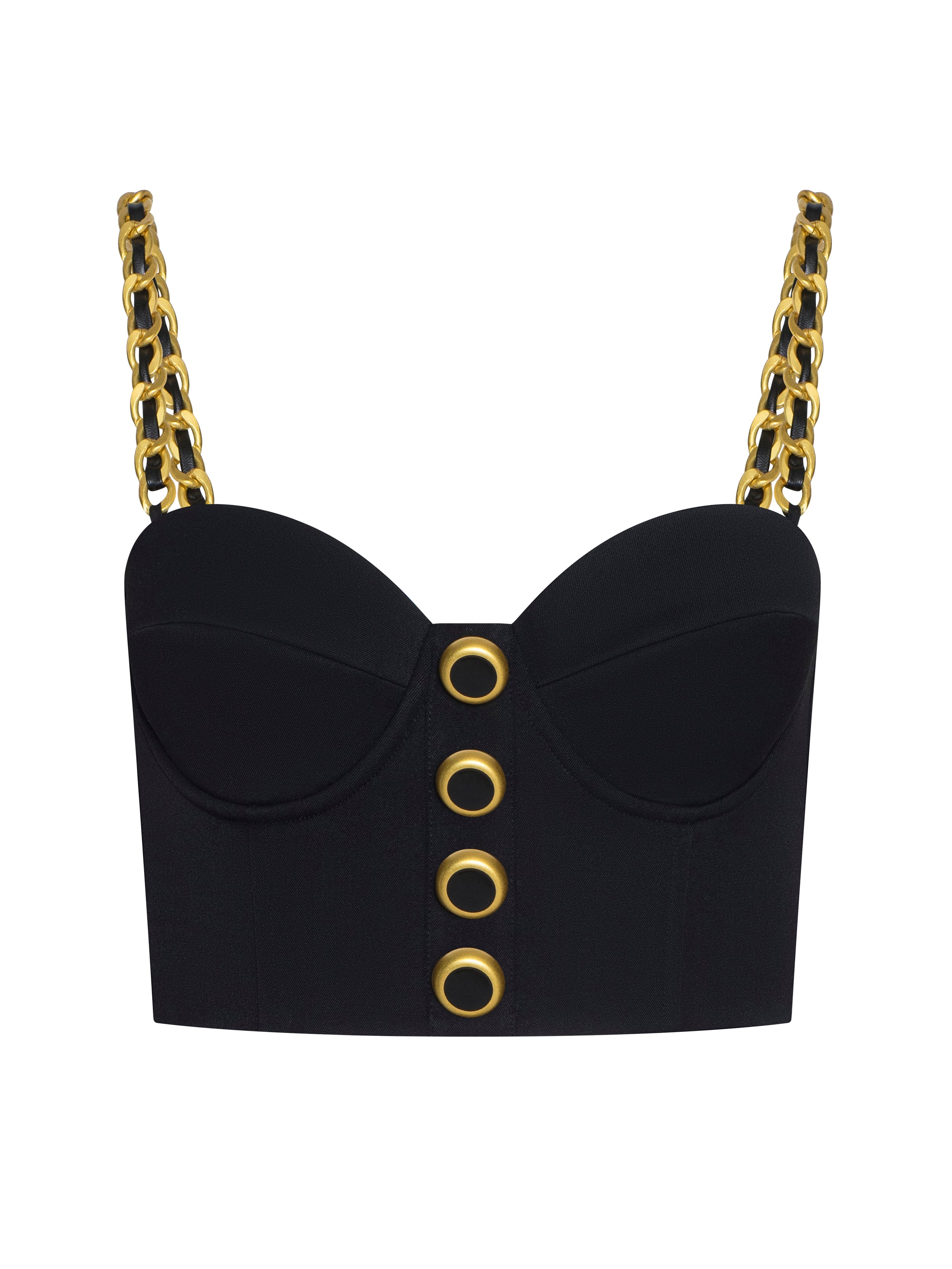 Sophia Chain Bralette In Black