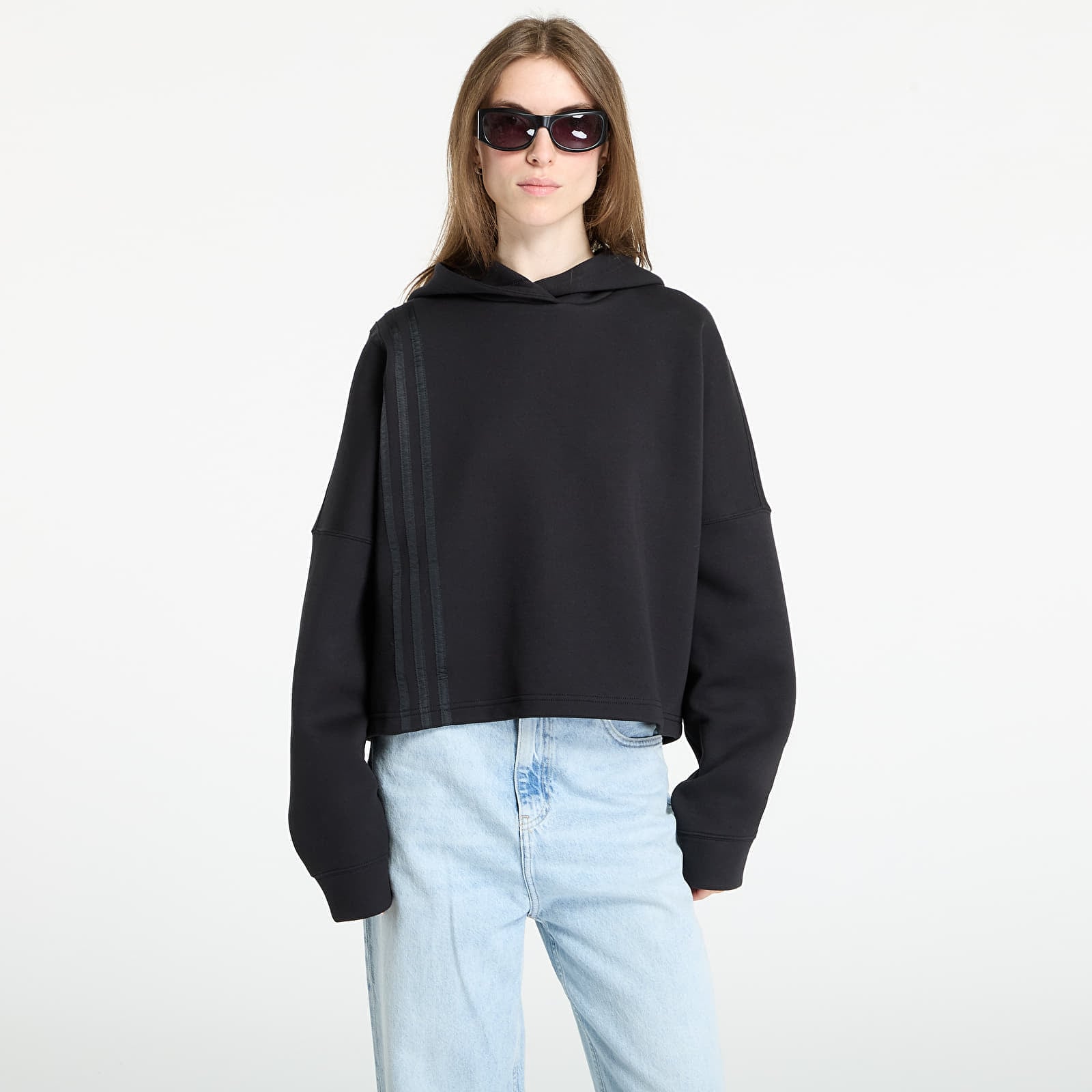 Sweatshirt adidas Off Placed 3-Stripes Hoodie Black