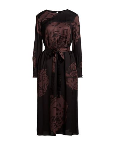 Woman Midi dress Black Size 4 Viscose