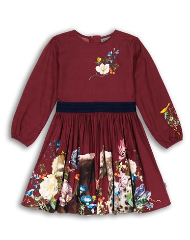 Kid Girl Kids' dress Garnet Size 9 Organic cotton, Elastane