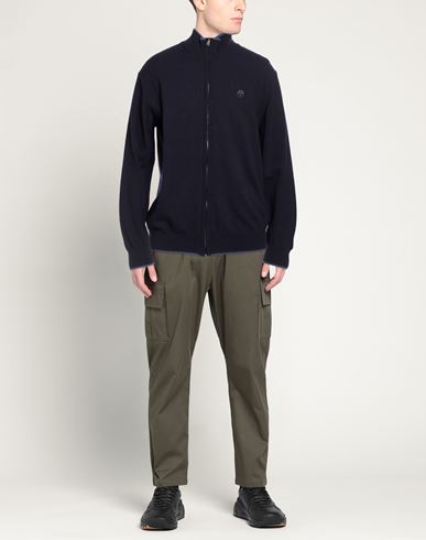 Man Cardigan Midnight blue Size XL Polyamide, Wool, Viscose, Cashmere