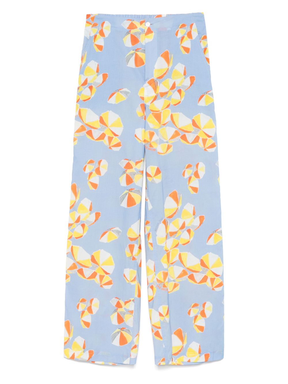 MOSCHINO JEANS graphic-print trousers - Blue