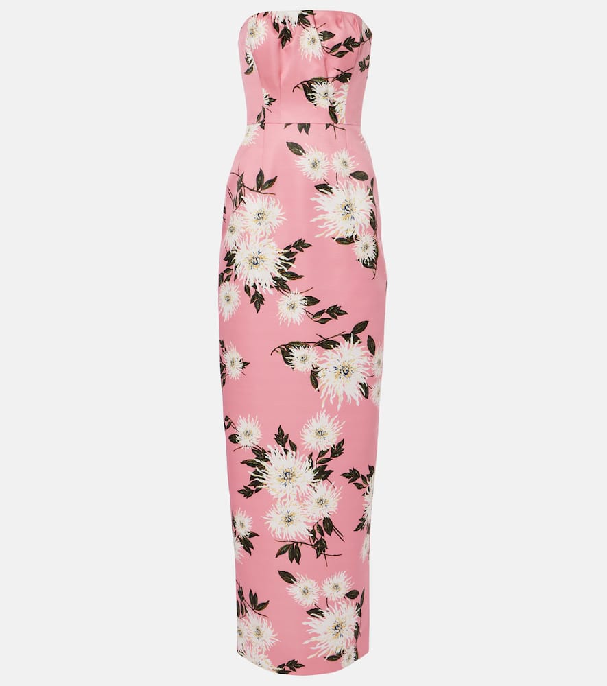 Emine floral taffeta faille gown