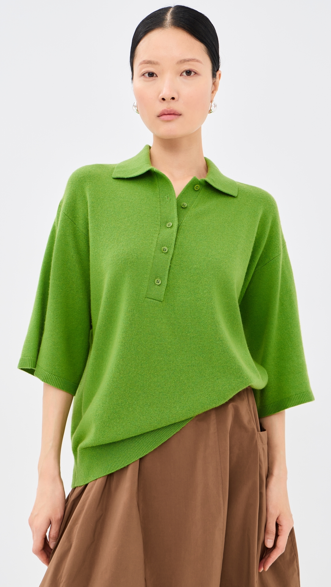 Oversized Easy Tee Polo Avocado